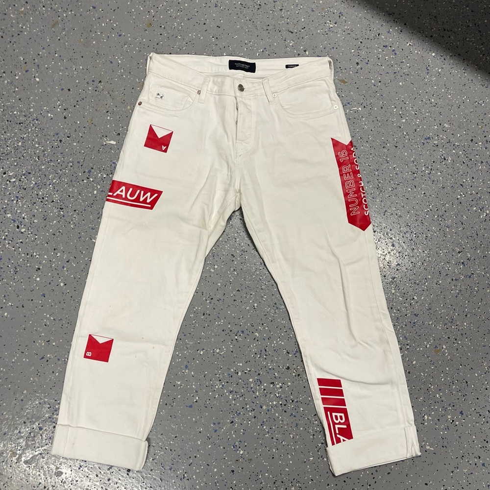 Scotch & Soda Straight-Leg Graphic Denim Jeans 31x32